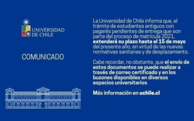 Extensión entrega pagaré Matrícula 2021