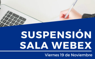 Suspensión atención sala WEBEX
