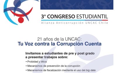 Participa en el 3° Congreso Estudiantil de la Alianza Anticorrupción UNCAC Chile