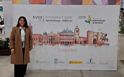 La profesora Verónica Pizarro realizó gira académica por España para fortalecer la internacionalización del Aprendizaje y Servicio